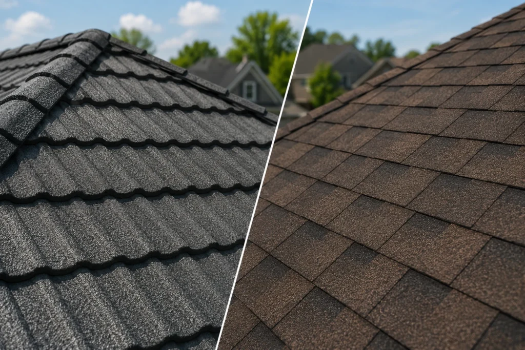 Stone Coated vs Asphalt Shingle 2