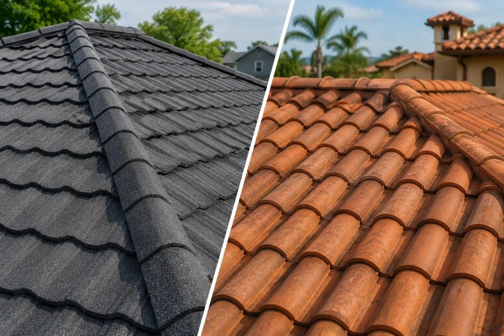stone coated vs concrete tile 2
